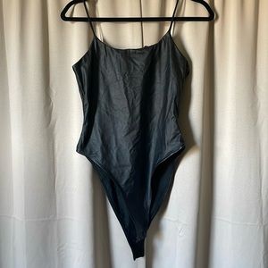 NEVER WORN Faux Leather Bodysuit